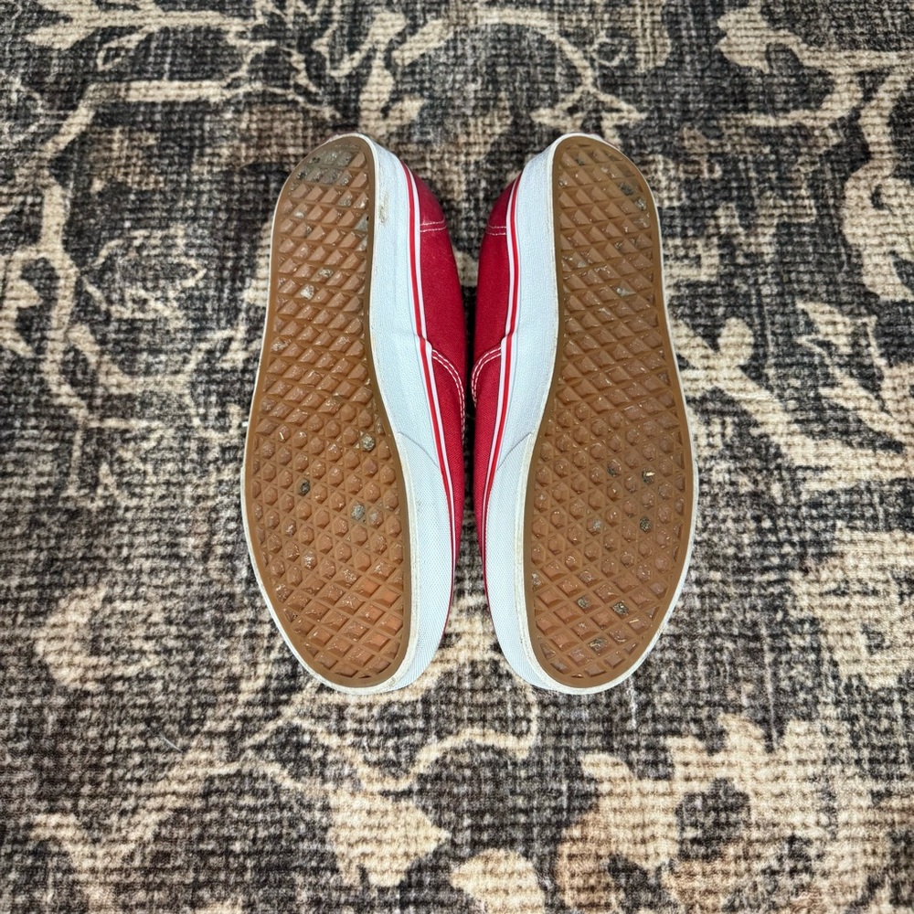 Vans Red Canvas Lace-Up Sneakers - Picture 4 of 6